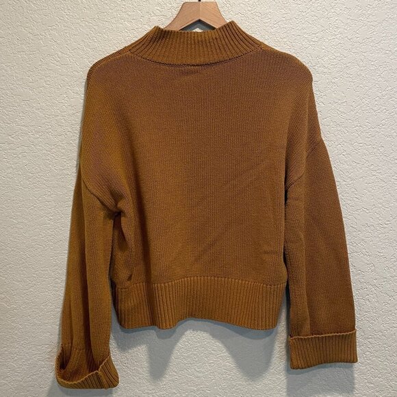 Melrose and Market Mock Neck Wide Sleeve Crop Pullover Medium - Picture 5 of 5